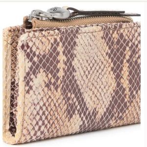 HOBO Dart Card and Coin Leather Wallet in Sand Snake NWT